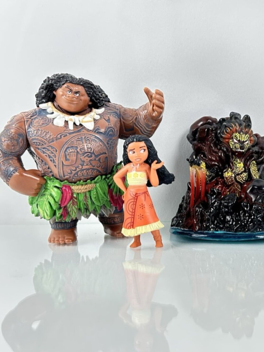 Disney Moana Figurines Toys Moana Maui Te Fiti Island Pua Heihei